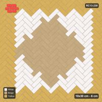 Interlock (Pasco) 10x30 cm · RC13-230 · Herringbone 45 accent edge and diamond r90