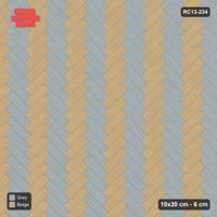Interlock (Pasco) 10x30 cm · RC13-234 · Herringbone 45 two-tone by orientation with Kerb 42B frame