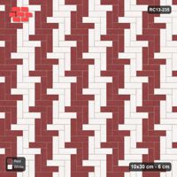 Interlock (Pasco) 10x30 cm · RC13-235 · Herringbone 90 30 cm colour columns