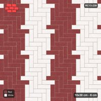 Interlock (Pasco) 10x30 cm · RC13-239 · Herringbone 90 60 cm colour columns