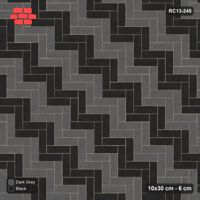 Interlock (Pasco) 10x30 cm · RC13-245 · Herringbone 90 40 cm diagonal stair stripes