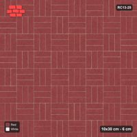 Interlock (Pasco) 10x30 cm · RC13-25 · Basketweave field with ivory soldier border