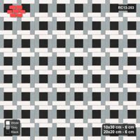 Interlock (Pasco) 10x30 cm · RC13-253 · Pinwheel CW, 20x20 Centres, H/V Planks - Tuxedo
