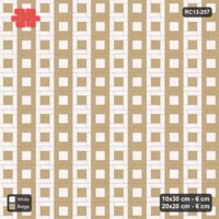 Interlock (Pasco) 10x30 cm · RC13-257 · Pinwheel CW, 20x20 Centres, Column Bands - Ivory & Sand