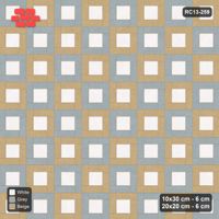 Interlock (Pasco) 10x30 cm · RC13-259 · Pinwheel CW, 20x20 Centres, Module Chequer - Coastal