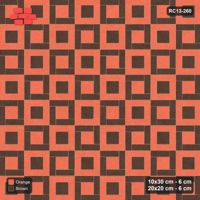 Interlock (Pasco) 10x30 cm · RC13-260 · Pinwheel ACW, 20x20 Centres, Module Chequer - Burnt Clay