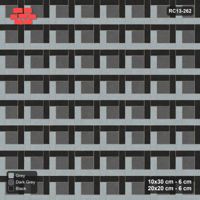 Interlock (Pasco) 10x30 cm · RC13-262 · Pinwheel ACW, Alternating Planks + Kerb - Graphite Scale