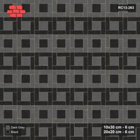 Interlock (Pasco) 10x30 cm · RC13-263 · Pinwheel CW, 20x20 Centres, Row Bands - Night Sky