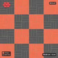 Interlock (Pasco) 10x30 cm · RC13-27 · Basketweave with block checker and Kerb 25F frame