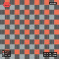 Interlock (Pasco) 10x30 cm · RC13-287 · Weave-3 + 10x10 Dots, Grid 1:3, Two-Tone Weave - Sunset Slate