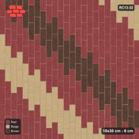Interlock (Pasco) 10x30 cm · RC13-32 · Vertical third-bond with diagonal steps