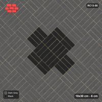 Interlock (Pasco) 10x30 cm · RC13-50 · Double parquet with centre medallion and Kerb 30H frame