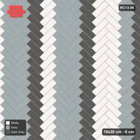 Interlock (Pasco) 10x30 cm · RC13-56 · Herringbone 45 30 cm colour columns with Kerb 38H frame