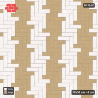 Interlock (Pasco) 10x30 cm · RC13-57 · Herringbone 90 40 cm colour columns