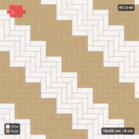 Interlock (Pasco) 10x30 cm · RC13-69 · Herringbone 90 90 cm diagonal stair stripes