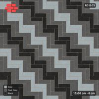 Interlock (Pasco) 10x30 cm · RC13-73 · Herringbone 90 30 cm graded diagonal tones