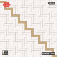 Interlock (Pasco) 10x30 cm · RC13-81 · Herringbone 90 30 cm diagonal feature band