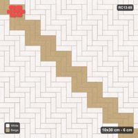 Interlock (Pasco) 10x30 cm · RC13-85 · Herringbone 90 60 cm diagonal feature band