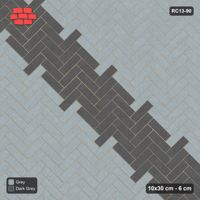 Interlock (Pasco) 10x30 cm · RC13-90 · Herringbone 45 90 cm diagonal feature band