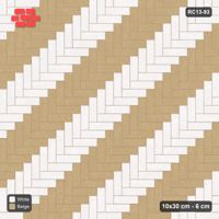 Interlock (Pasco) 10x30 cm · RC13-93 · Herringbone 90 60 cm counter-diagonal stripes
