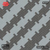 Interlock (Pasco) 10x30 cm · RC13-94 · Herringbone 45 60 cm counter-diagonal stripes