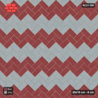 Interlock (Pasco) 20x10 cm · RC21-105 · Herringbone 45, Chevron Stripes, 38F Kerb Frame