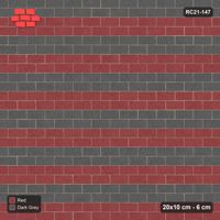 Interlock (Pasco) 20x10 cm · RC21-147 · Running Bond, Wide Course Stripes