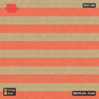 Interlock (Pasco) 20x10 cm · RC21-150 · Running Bond 1/4, Wide Course Stripes