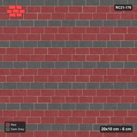 Interlock (Pasco) 20x10 cm · RC21-176 · Running Bond 1/4, Striped, 42H Kerb Frame