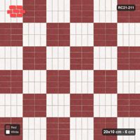 Interlock (Pasco) 20x10 cm · RC21-211 · Cross Panels 40 cm, Burgundy & Ivory