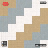 Interlock (Pasco) 20x10 cm · RC21-221 · Quilted Panels 40 cm, Coastal