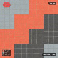 Interlock (Pasco) 20x10 cm · RC21-222 · Quilted Panels 60 cm, Sunset Slate