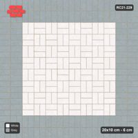 Interlock (Pasco) 20x10 cm · RC21-229 · Basketweave Field, Grey Double Soldier Border