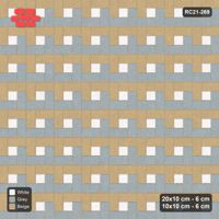 Interlock (Pasco) 20x10 cm · RC21-269 · Pinwheel CW, 10x10 Centres, Alternating Planks - Coastal