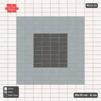 Interlock (Pasco) 20x10 cm · RC21-31 · Stack Bond, Ring Medallion