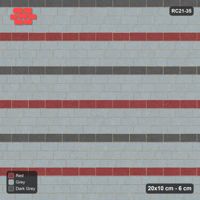 Interlock (Pasco) 20x10 cm · RC21-35 · Running Bond 1/4, Brick and Slate Courses