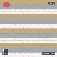 Interlock (Pasco) 20x10 cm · RC21-37 · Running Bond 1/3, Coastal Stripes
