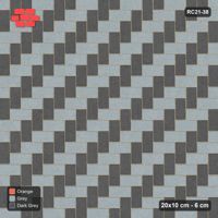 Interlock (Pasco) 20x10 cm · RC21-38 · Slate Herringbone, Orange Kerb Frame