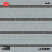Interlock (Pasco) 20x10 cm · RC21-4 · Running Bond 1/3 Striped