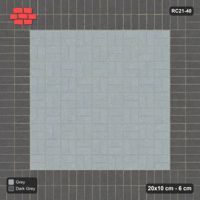 Interlock (Pasco) 20x10 cm · RC21-40 · Basketweave Field, Double Charcoal Border
