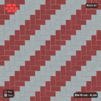 Interlock (Pasco) 20x10 cm · RC21-51 · Herringbone 90, Diagonal Stripes 1x
