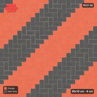 Interlock (Pasco) 20x10 cm · RC21-52 · Herringbone 90, Diagonal Stripes 2x