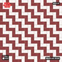 Interlock (Pasco) 20x10 cm · RC21-57 · Herringbone 90, Diagonal Stripes 1x