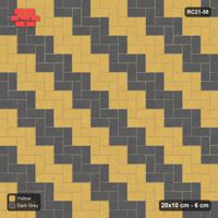 Interlock (Pasco) 20x10 cm · RC21-58 · Herringbone 90, Diagonal Stripes 2x