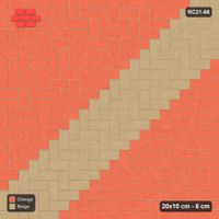 Interlock (Pasco) 20x10 cm · RC21-66 · Herringbone 90, Accent Diagonal Bands