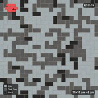 Interlock (Pasco) 20x10 cm · RC21-74 · Herringbone 90, Three-Tone Soft Blend