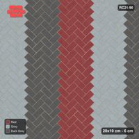 Interlock (Pasco) 20x10 cm · RC21-90 · Herringbone 45, Three-Tone Chevron
