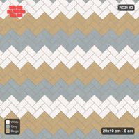 Interlock (Pasco) 20x10 cm · RC21-92 · Herringbone 45, Three-Tone Chevron