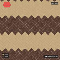 Interlock (Pasco) 20x10 cm · RC21-98 · Herringbone 45, Diagonal Bands 100
