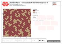 Interlock (Pasco) 20x10 cm · RC21T8-100 · Terracotta Soft-Blend Herringbone 45